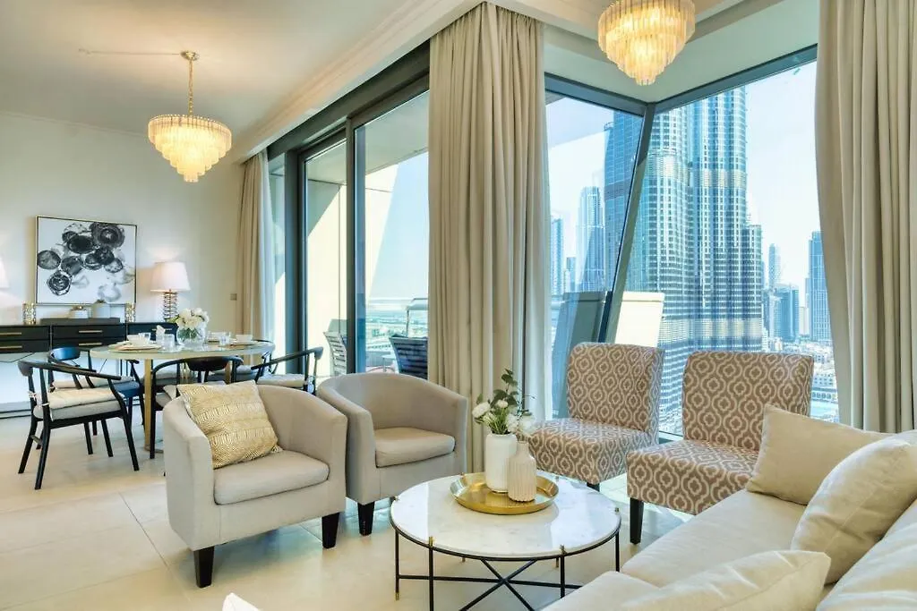 Apartment First Class 3Br With Full Burj Khalifa And Fountain View Dubai